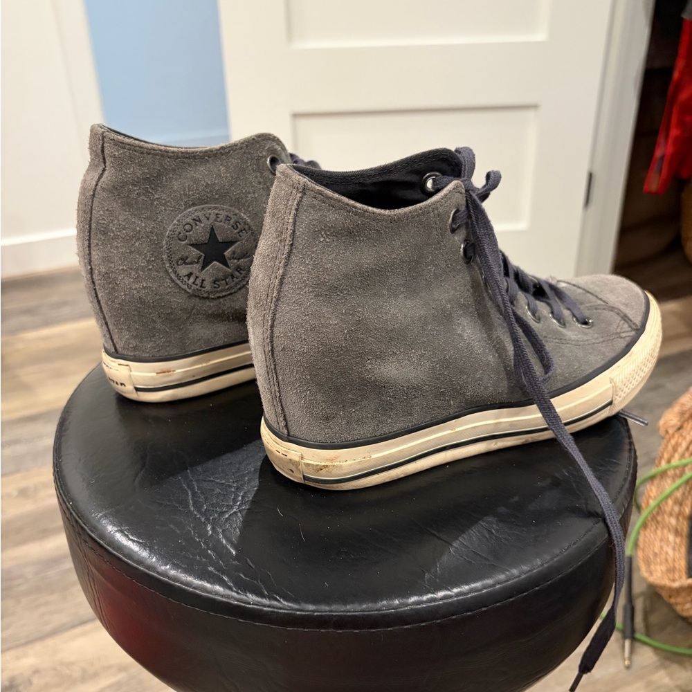 Converse Women’s Grey Wedge Sneakers